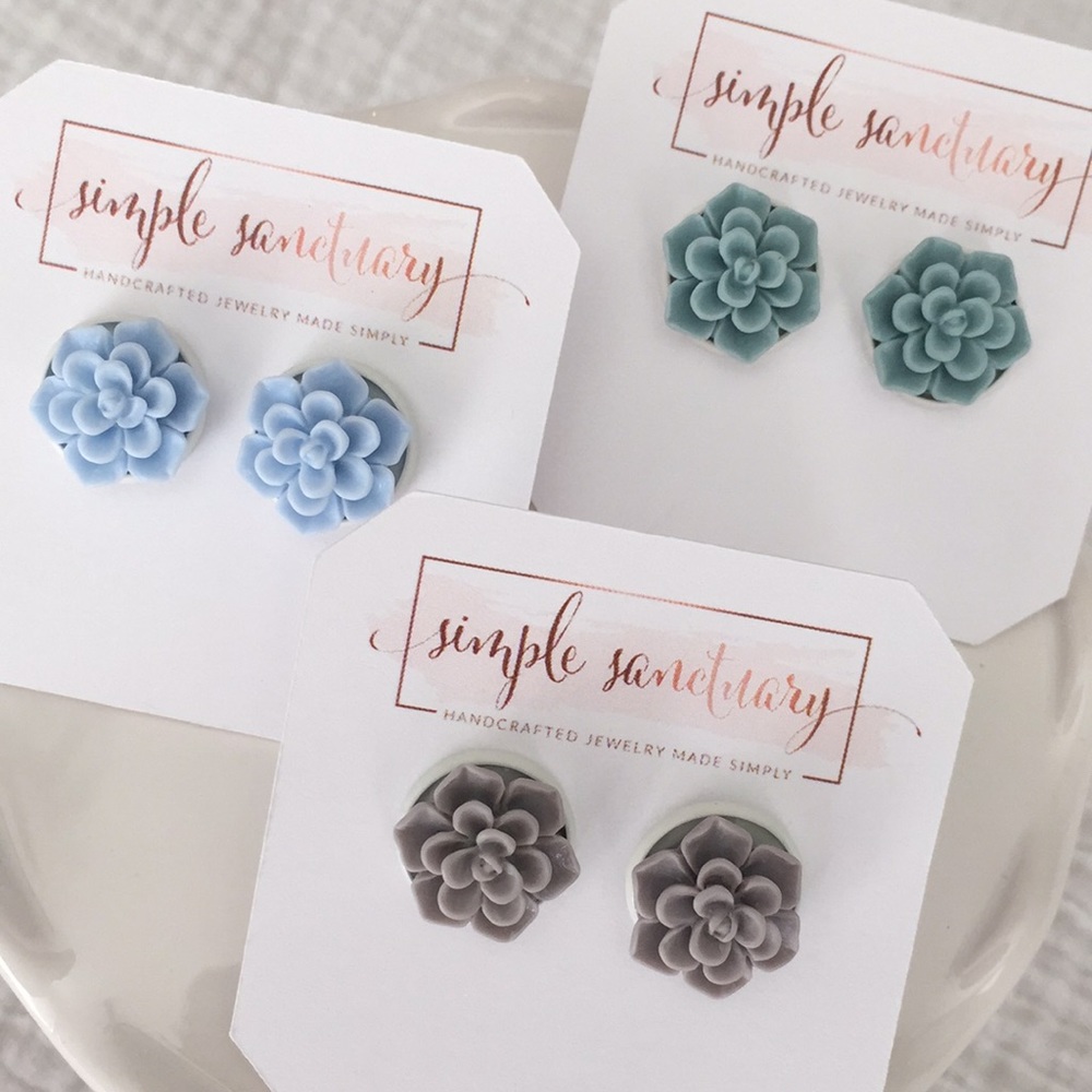 •1 LEFT• Succulent Earrings • HOST PICK•